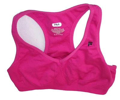 FILA SPORT Seamless Pink Sports Bra with Wicking Technology Size Large - Image 1 of 4