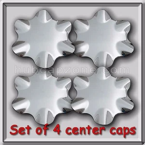 Set 4 Chrome 1999-2000 GMC Yukon 16" Wheel Center Caps Replica Hubcaps - Picture 1 of 2