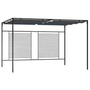 Gazebo con Tetto Retrattile 4x3x2,3 m Antracite 180 g/m² - Foto 1 di 6