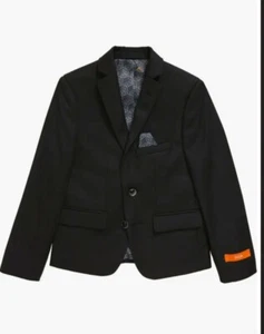 Tallia Boys Black Blazer Jacket Wool Size 14R Two Button Closure NEW - Picture 1 of 8