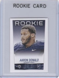 AARON DONALD ROOKIE CARD 2014 Score RARE Mini STICKER RC Los Angeles Rams! - Picture 1 of 2