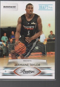 JERMAINE TAYLOR 2009-10 PANINI PRESTIGE DRAFT PICKS LIGHT BLUE AUTO RC #182/699