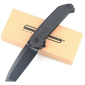 Italy BF2 Black Aluminum Tanto Big Bearing Knife Pocket Folding Hunting Knives - Picture 1 of 6