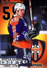1999-00 Finnish Cardset #122 Janne Gronvall