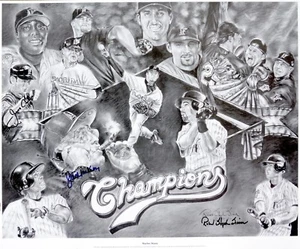 JACK MCKEON & JEFF CONINE AUTOGRAMM Florida Marlins 20x24 ROBERT STEPHEN SIMON - Bild 1 von 7