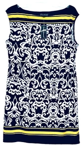 Neu mit Etikett Jessica Howard Etuikleid knielang Stretch marine gelb Stretch Gr. XXL - Bild 1 von 8