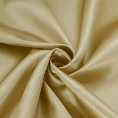 150cm Width Satin Fabric Sew for Dressmaking Craft Plain Prom Banquet Smooth DIY - Image 1 of 4