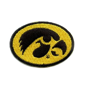 Iowa Hawkeyes Primary Round Team Logo Embroidery Iron On Patch Hat Football NCAA - Picture 1 of 3