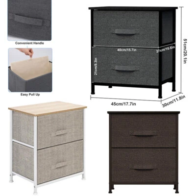Cómoda de tela TKOOFN Cómoda Muebles Contenedores Dormitorio Almacenamiento Organizador Foto 1 de 4