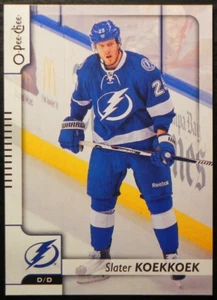 2017-18 17/18 O-Pee-Chee Hockey #11 Slater Koekkoek Tampa Bay Lightning - Picture 1 of 2