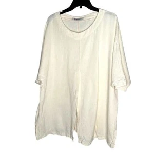 Top para mujer Hino & Malee 100 % algodón de gran tamaño Lagenlook color crema, talla única - Imagen 1 de 9