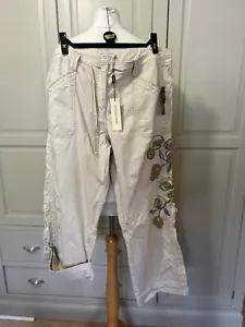 Pantalones chinos bordados enrollables crema talla 18 John Rocha nuevos con etiquetas - Imagen 1 de 7
