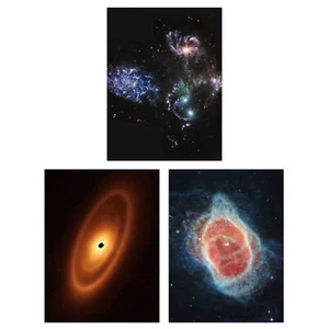 NASA James Webb Telescope Fomalhaut Ring Nebula Galaxies Poster 3 Pack 18X24 In - Bild 1 von 6