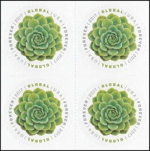 US 5198 Green Succulent global F block 4 MNH 2017 - Picture 1 of 1