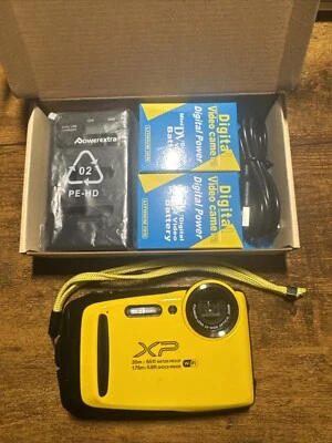 Fujifilm FinePix XP130 Waterproof Digital Camera Yellow WATER DAMAGE BROKEN ASIS - Image 1 of 4