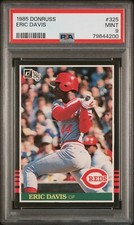 1985 Donruss  Eric Davis  RC  PSA 9  Cincinnati Reds  Los Angeles Dodgers