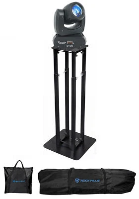 Rockville Rock Beam DC DJ Club Stage Pro Moving Head Light+Black Totem Stand - Image 1 of 4