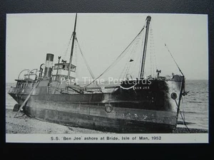 Isle of Man Shipping Disaster S.S. BEN JEE 1952 c1980s Postcard by Mannin - Picture 1 of 2