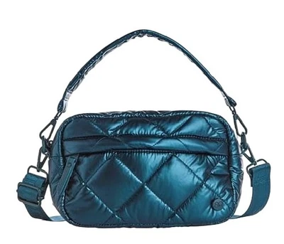 Bolso Bandolera #Samantha Marrón To-Go Acolchado Asa Superior — Azul Metálico Foto 1 de 2