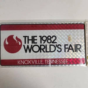 Vintage Booster Nummernschild 1982 Weltausstellung Knoxville Tennessee TN Sammlerstück - Bild 1 von 4