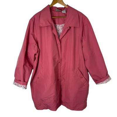 Impermeable cortavientos Blair para mujer rosa floral talla 2XL forrado al aire libre 3939701 Foto 1 de 4
