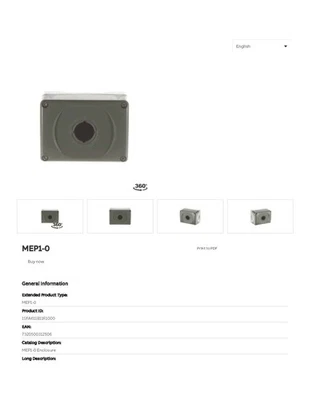 ABB MEP1-0 塑料 WP 外壳,ø22 毫米孔,壁挂式,101 毫米 x 75 毫米 x 61 毫米 — 第 1/4 张图片