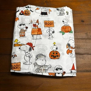 Pottery Barn Peanuts-themed Halloween Bed Sheet - Twin Size FLAT SHEET Only - Picture 1 of 4