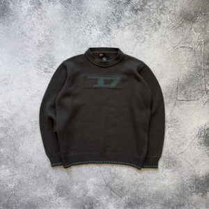 Diesel Vintage Sweater Big Logo Made In Italy Size S Avantgarde Streatwear Y2K - Picture 1 of 6