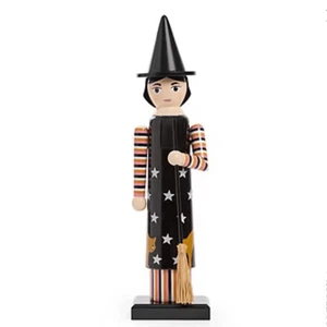 Cascanueces de madera de bruja encantadora Halloween coleccionable decoración del hogar nuevo - Imagen 1 de 3