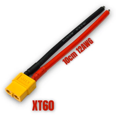 XT60 Stecker (female) 3,5 mm mit 10 cm 12AWG Anschlusskabel LiPo Quadrocopter RC - Bild 1 von 4