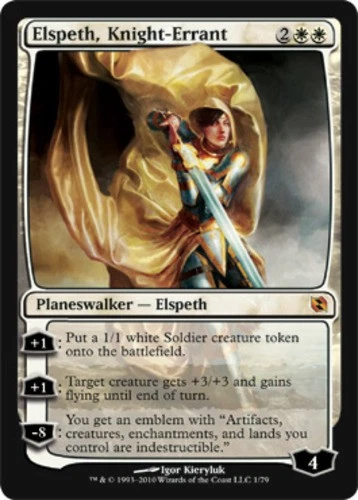 MTG Elspeth, Knight-Errant - Foil, Light Play, English Duel Decks: Elspeth vs. T - Image 1 of 1