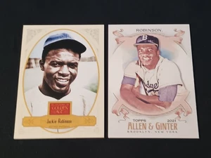 2012 & 2021 JACKIE ROBINSON GOLDEN AGE #41 & ALLEN & GINTER #36. HOFer. DODGERS - Picture 1 of 5