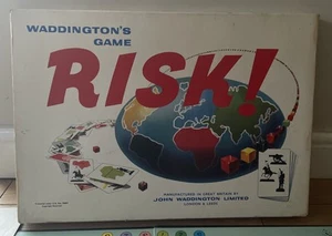 Vintage Original RISK Board Game by Waddingtons 1960s White Box Edition Complete - Picture 1 of 11