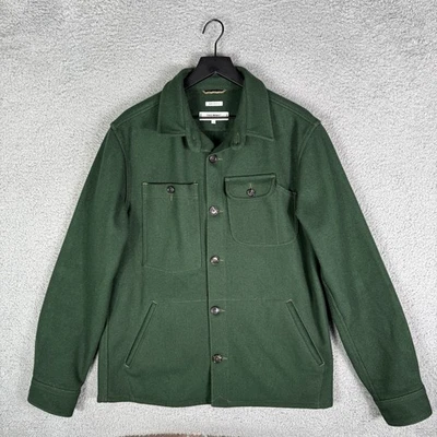 Freeman's Sporting Club Wool CPO Jacket Men's Large Dark Green Heavy Button Up - Image 1 of 4