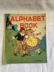 1929 Antik Vintage Kinder Alphabet Buch Buch für Schrott Basteln Mehrzweck - Bild 1 von 10