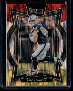 2024 Panini Select #31 Brock Bowers Red & Yellow Prizm Shock - Picture 1 of 2