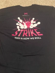 Unisex Bowling Strike T-Shirt - XL Extra Large | Dunkelblau | 100% Baumwolle | Neu - Bild 1 von 9