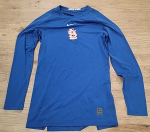 Nike Pro Dri-Fit Youth Boy's Large Long Sleeve T-Shirt Blue - Picture 1 of 5