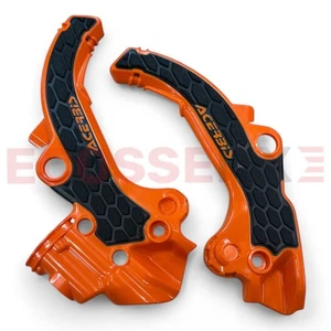 KTM SX65 ACERBIS X-GRIP FRAME GUARDS ORANGE 2024-2025 - Picture 1 of 5