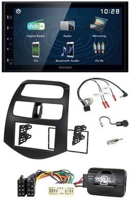 Kenwood 2DIN Bluetooth Lenkrad USB DAB Autoradio für Chevrolet Spark KLM 2012-20 - Bild 1 von 4