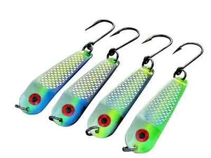 Cucchiai Loony - Esche da Pesca Premium - Set di 4 - Salmone, Lago Misura 3 - 3 3/8" - Foto 1 di 1
