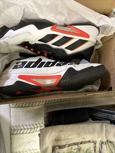 Men’s Adidas Tennis Sneakers Barricade GW2964 White / Black Size 13 Preowned - Picture 1 of 21