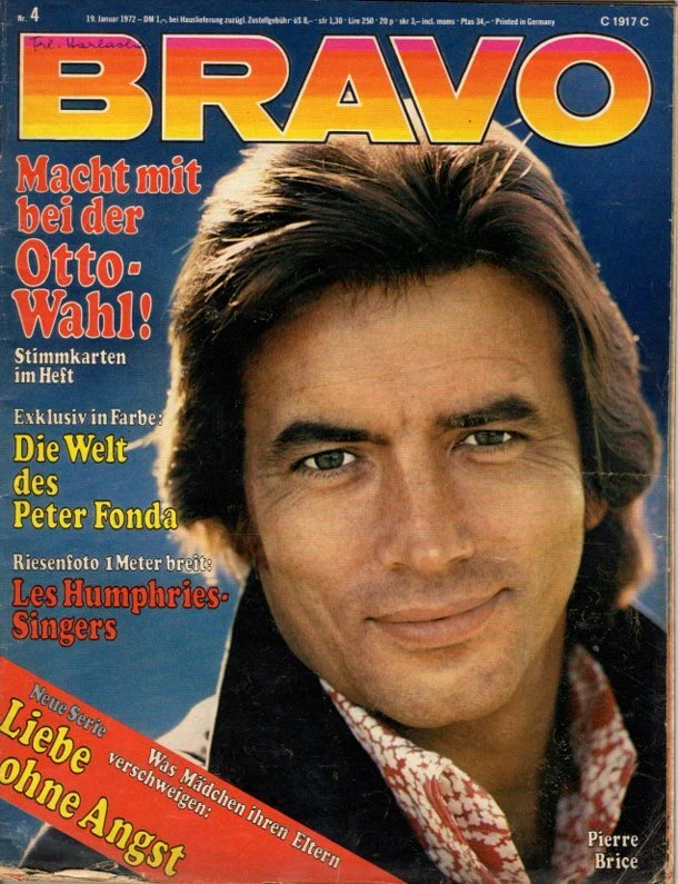 BRAVO 4/1972 - PIERRE BRICE, CHER, PETER FONDA, JOHN LENNON, CHARLES BRONSON - Image 1 of 1