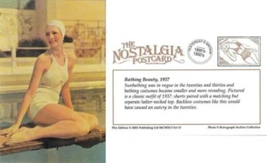 AK Damenmoden 1937 Baden Schönheit Kostüm Badeanzug - Nostalgie - Bild 1 von 3
