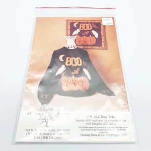 Hickory Stick & Co Vintage Applique Pattern #H-222 Boo Trio Halloween Fall Theme - Picture 1 of 3