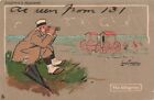 Il Observer-Man Spie Su Bathers-Lance Thackeray ~1906 Cibo Serie Cartolina