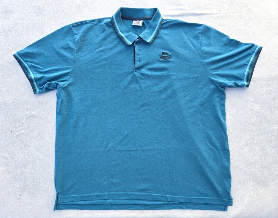 Lonsdale London Mens Short Sleeve Polo Shirt 4XL Green - Image 1 of 4