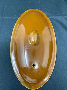 Vintage Hall China Nr. 761 - 1 1/2 Pint ovaler Fisch Auflauf braun - Bild 1 von 9
