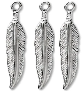 Dije, 10 O 100 Piezas Plateado Latón 18x4mm Pluma Gota Dijes - Imagen 1 de 5