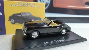   ATLAS EDITIONS - SIMCA 8 - BLACK PAINT - 1/43.SCALE MODEL CAR - BOXED - Picture 1 of 5